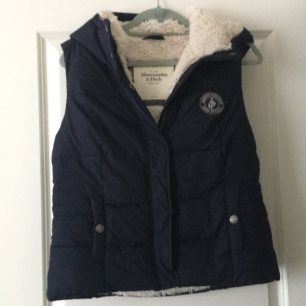 Navy Blue Abercrombie & Fitch Vest Size Large